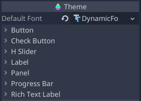 The theme options